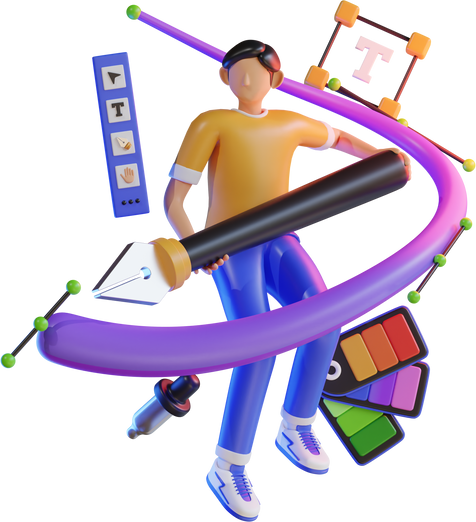 Graphic Designer 3D Illustration