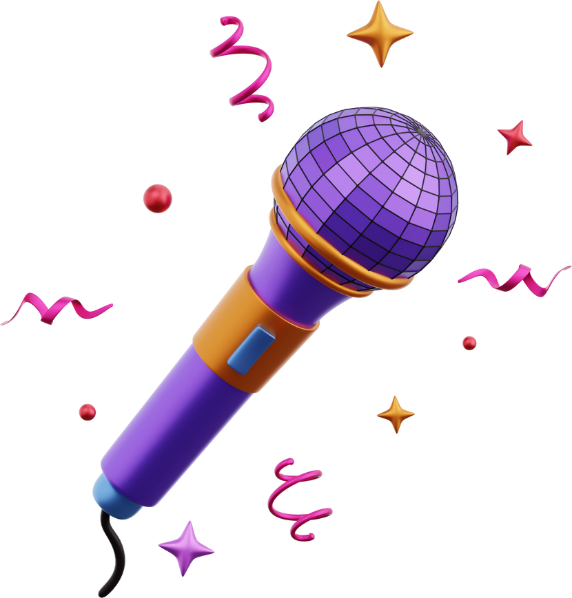 3D Microphone Illustration